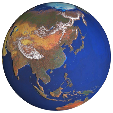 The Earth is covered by a thin crust of solid rock about 10 to 20km thick